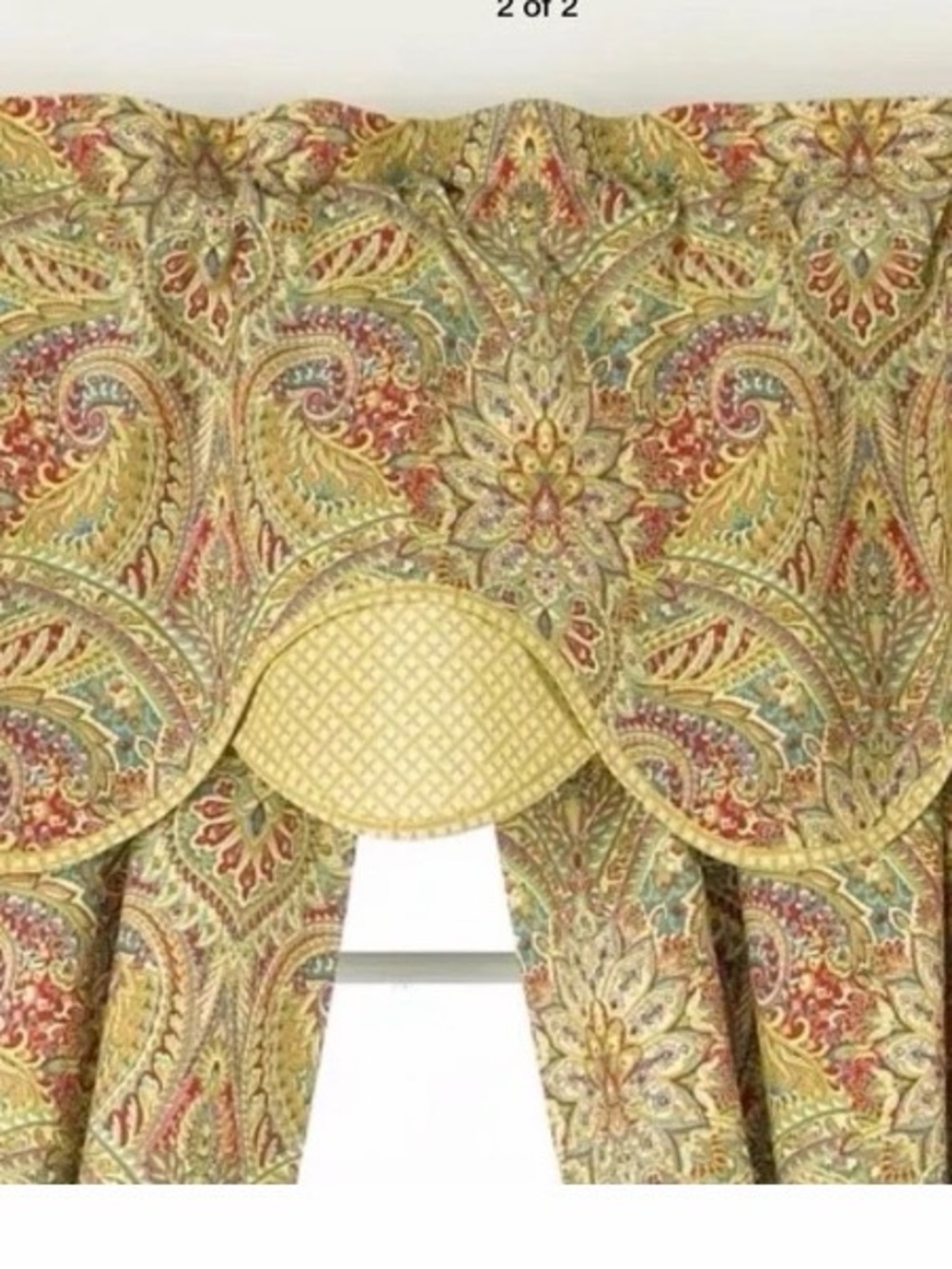 Waverly ‘Swept Away ‘ Cotton Window Valance Multicolor Cottagecore Englishcore